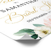 Poster Écriture élégante font boho blush verdure bienvenu (Coin)