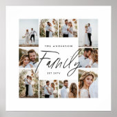 Poster Écriture familiale élégant moderne minimaliste pho (Devant)