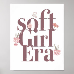 Poster Écriture Féminine Délicate avec Fleurs