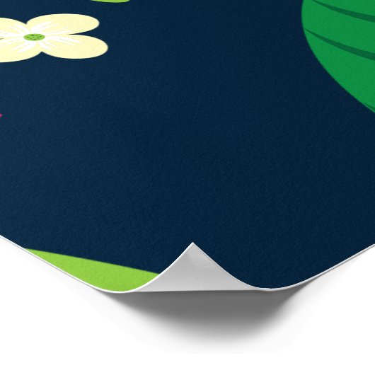 Poster Écriture florale 1 Pierre 5:7 (Coin)