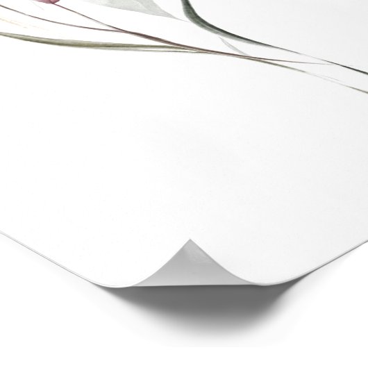 Poster Écriture florale du verset de la Bible (Coin)