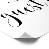 Poster Écriture Gras Noir S'il Vous Plaît Signez Notre Li (Coin)