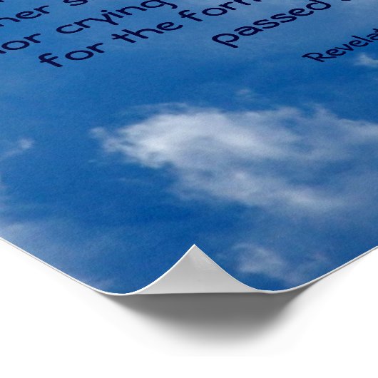 Poster Écriture inspirante Ange de la révélation (Coin)