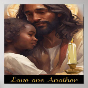 Poster Écriture Jésus et Enfant