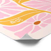 Poster Écriture JW Bible chrétien Abstrait moutarde rose (Coin)