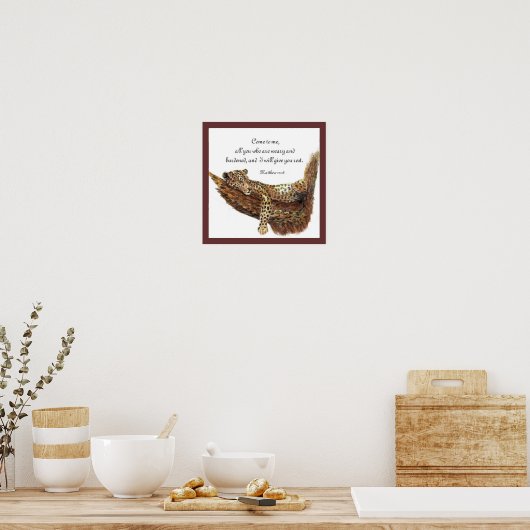 Poster Écriture léopard Matthieu Vous Donner Le Repos (Cuisine)