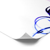 Poster Écriture Lumière Carte Mondiale (Coin)