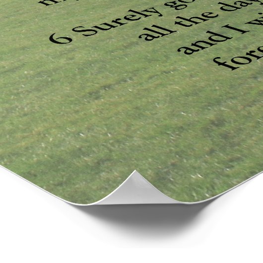 Poster Écriture Modèle, Psaume 23 (Coin)