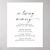 Poster Écriture moderne en mémoire de mariage mémorial (Devant)