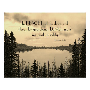 Poster Ecriture pacifique Sunset Lake Sepia Peinture