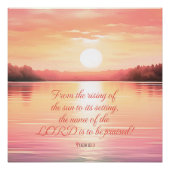 Poster Écriture Psaume 113:3 (Devant)