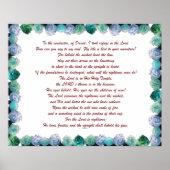Poster Écriture, Psaume 11, Verse de la Bible, (Devant)