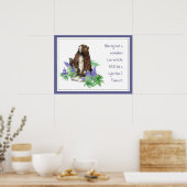 Poster Écriture Psaume 61:2 Encourageant Aquarelle Animal (Cuisine)