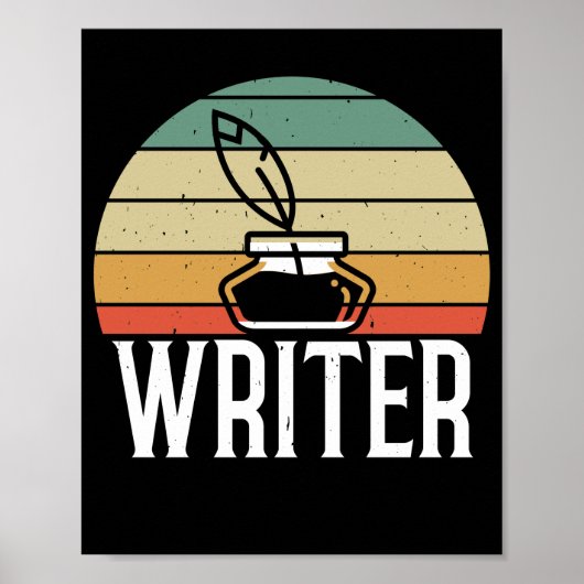 Poster Écriture Publié Auteur Livre Écrivain (Devant)