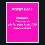 Poster Écriture religieuse verse mur de conférence pour f<br><div class="desc">Écriture religieuse verse femmes conférence poster murale</div>