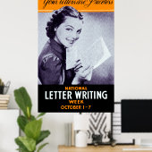 Poster Écriture vintage (Bureau à domicile)