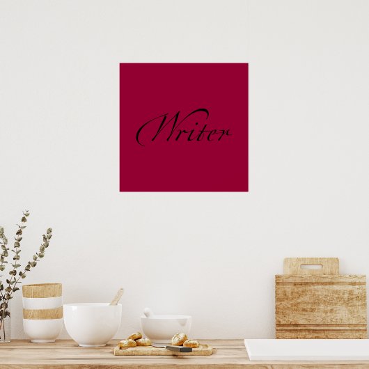 Poster Écrivain (Cuisine)