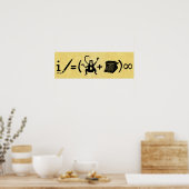 Poster Écrivain amusant équation de la machine à écrire (Cuisine)