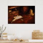 Poster Écrivain - Le bureau des écrivains (Cuisine)