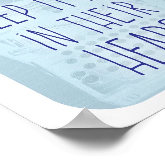 Poster Écrivains cool Cerveau Motivationnel Auteur Slogan (Coin)