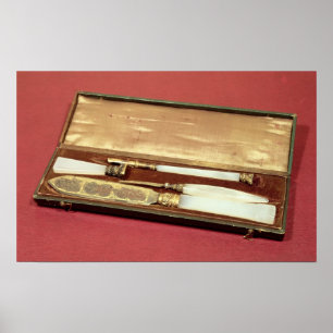 Poster Écrivant l'ensemble donné à son épouse, Eveline