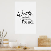 Poster Écrivez le livre que vous voulez lire citation mur (Cuisine)