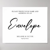 Poster Écrivez votre adresse sur l'affiche Mariage Envelo (Devant)