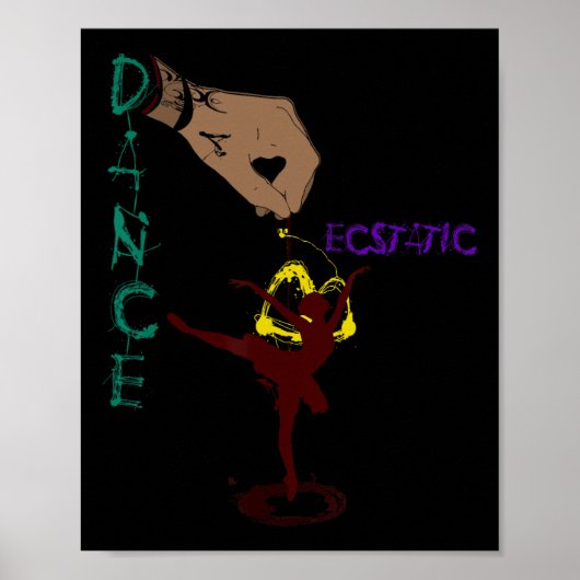 Poster Ecstatic Dance Llerina Dancer In A Tutu Freestyle  (Devant)