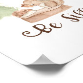 Poster Écureuil à l'aquarelle boisée Silly Nursery (Coin)