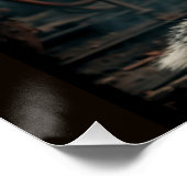 Poster Écureuil à vapeur et train (Coin)