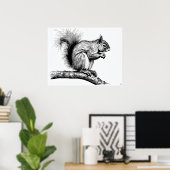 Poster Écureuil - Art Archivé Imprimer (Bureau à domicile)