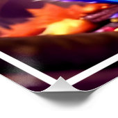 Poster Écureuil bleu mignon avec lunettes (Coin)