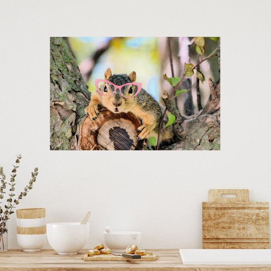 Poster Écureuil chic (Cuisine)