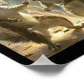 Poster Écureuil d'art martial portant Karate Gi Lightning (Coin)