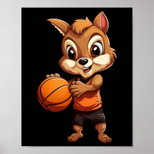 Poster Écureuil de basket (Devant)