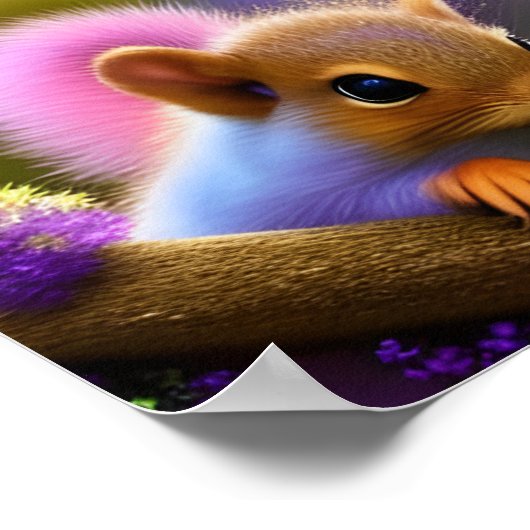 Poster Écureuil de bébé (Coin)