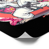 Poster Écureuil de karaté mignon fleur de lotus Mma kickb (Coin)