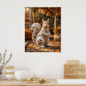 Poster Écureuil de porcelaine Chêne Jardin (Cuisine)