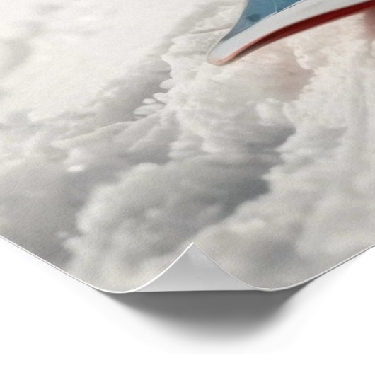 Poster Écureuil de snowboard Heure d'hiver Animaux Whimsi (Coin)