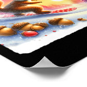 Poster Écureuil De Snowboard Sur La Pente Froide Au Couch (Coin)