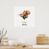 Poster Écureuil géant Carpe Diem (Cuisine)