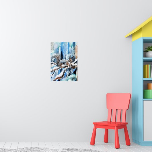 Poster Écureuil mignon (Pépinière 1)