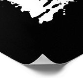 Poster Écureuil noir blanc (Coin)