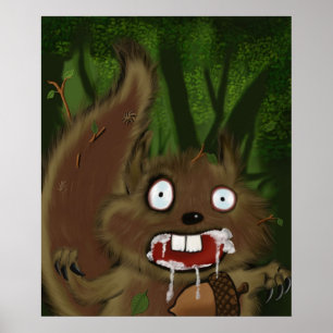 Poster Écureuil Rabid