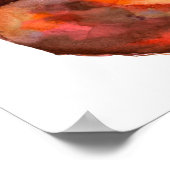 Poster Écureuil rouge peint en alerte (Coin)