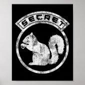 Poster Écureuil Secret - Distressé - Type 2 (Devant)