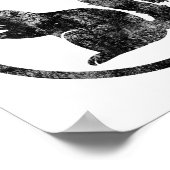 Poster Écureuil Secret - Distressé - Type 2 (Coin)