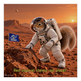 Poster Écureuil sur Mars