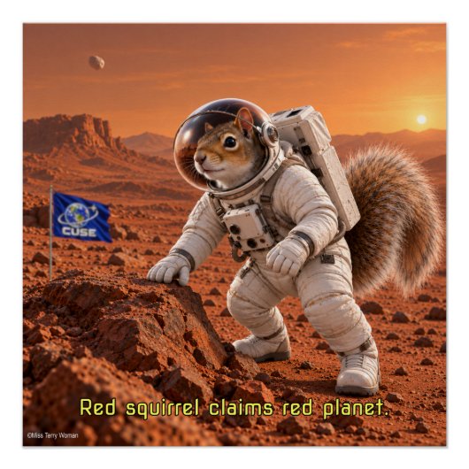 Poster Écureuil sur Mars (Devant)