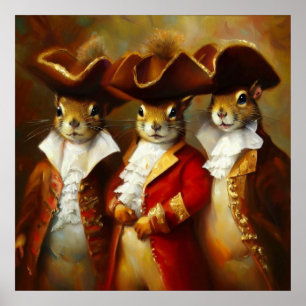 Poster Écureuil trois mousquetaires